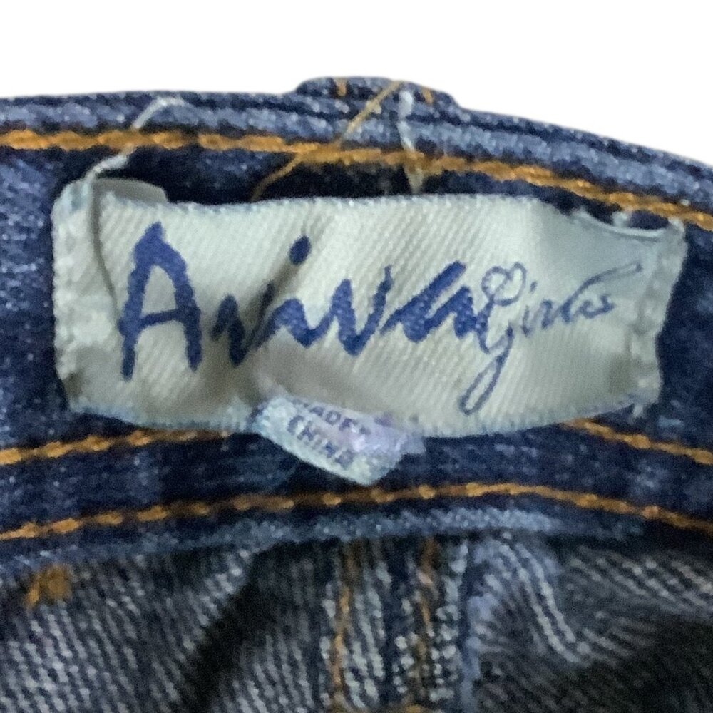 Aviva Girls Daisy Dukes Style Jean Shorts Distressed Denim Blue Size 14‎ - Picture 3 of 10